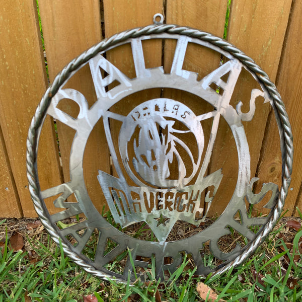 12",18", 24", 32",36" DALLAS MAVERICKS CUSTOM RAW METAL VINTAGE CRAFT TEAM SPORTS SIGN HANDMADE