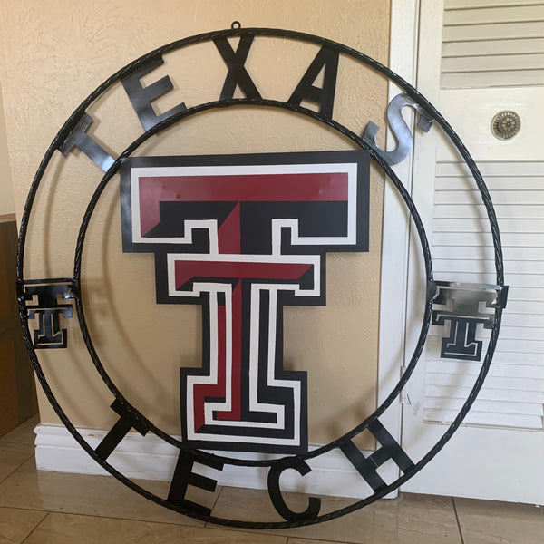 12", 18", 24", 32" TEXAS TECH CUSTOM METAL VINTAGE CRAFT TEAM SIGN