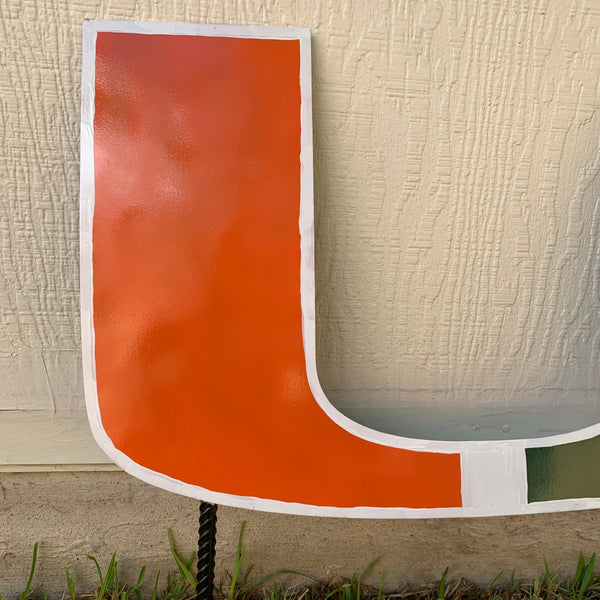 24"x15" MIAMI HURRICANES CUSTOM METAL VINTAGE CRAFT SIGN WESTERN HOME DECOR HANDMADE LASER CUT