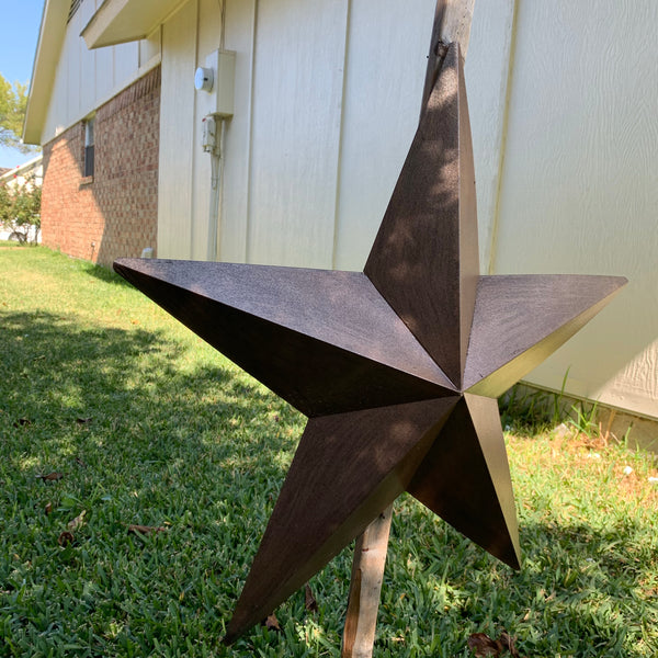 #EH10475 24" BRUSHED COPPER BRONZE BARN METAL STAR WESTERN HOME DECOR HANDMADE NEW