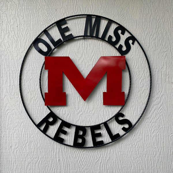12", 18", 24", 32" OLE MISS REBELS MISSISSIPPI CUSTOM METAL TEAM VINTAGE SIGN