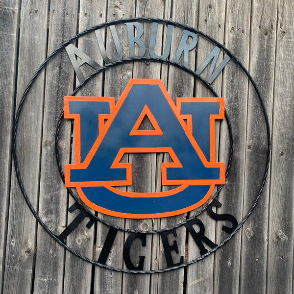 12", 18", 24", 32" AUBURN TIGERS CUSTOM METAL VINTAGE CRAFT SIGN WESTERN HOME DECOR HANDMADE