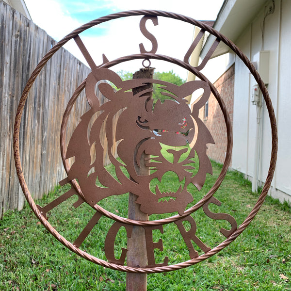 12:,18",24",32",36" LSU TIGERS METAL CUSTOM VINTAGE CRAFT ART SIGN