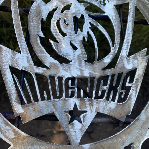 DALLAS MAVERICKS BLACK CUSTOM METAL VINTAGE CRAFT TEAM SPORTS SIGN HANDMADE 12",18",24",36"