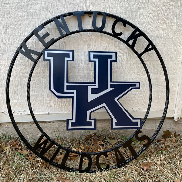 12", 18", 24", 32" KENTUCKY WILDCATS CUSTOM METAL VINTAGE CRAFT SIGN HANDMADE