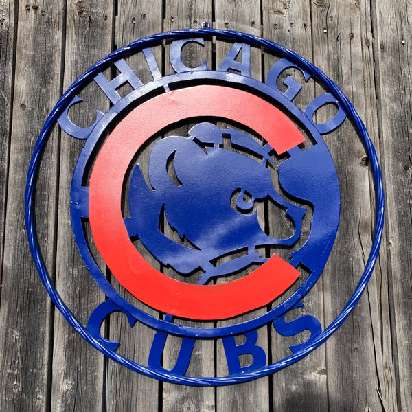 12", 18", 24", 32" CHICAGO CUBS CUSTOM METAL VINTAGE CRAFT TEAM SPORTS SIGN HANDMADE