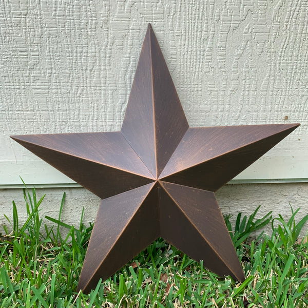 12",16",22",24",30",36" RUSTIC BRONZE BARN STAR 5 POINT METAL STAR OF DAVID WESTERN HOME DECOR HANDMADE NEW 3" TO 36"-#EH10044