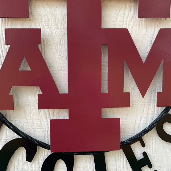 12", 18", 24", 32" TEXAS A&M AGGIES STARS METAL CUSTOM VINTAGE CRAFT WALL ART TEAM SIGN HANDMADE