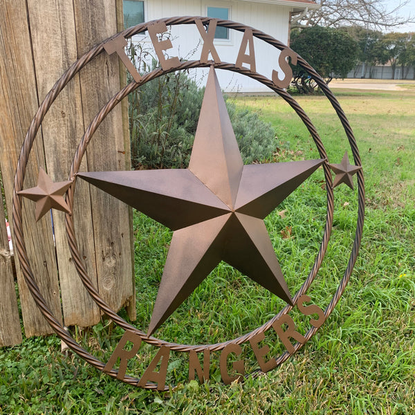 TEXAS RANGERS BRONZE LONE STAR METAL CUSTOM TEAM CRAFT WESTERN HOME DECOR CRAFT