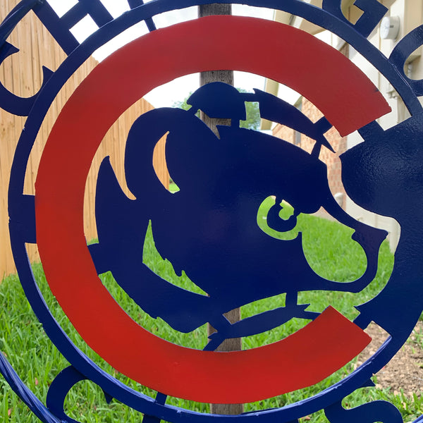 12", 18", 24", 32" CHICAGO CUBS CUSTOM METAL VINTAGE CRAFT TEAM SPORTS SIGN HANDMADE