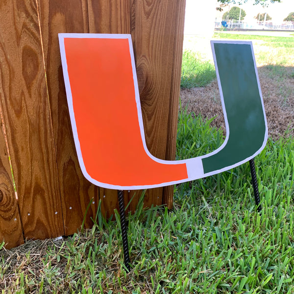 24"x15" MIAMI HURRICANES CUSTOM METAL VINTAGE CRAFT SIGN WESTERN HOME DECOR HANDMADE LASER CUT
