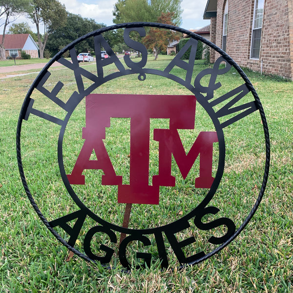 TEXAS A&M NO THUMBS GIGEM AGGIES METAL CUSTOM VINTAGE CRAFT WALL ART TEAM SIGN HANDMADE