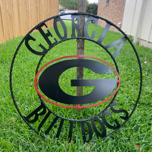 12", 18", 24", 32" GEORGIA BULLDOGS METAL SIGN VINTAGE CUSTOM TEAM ART