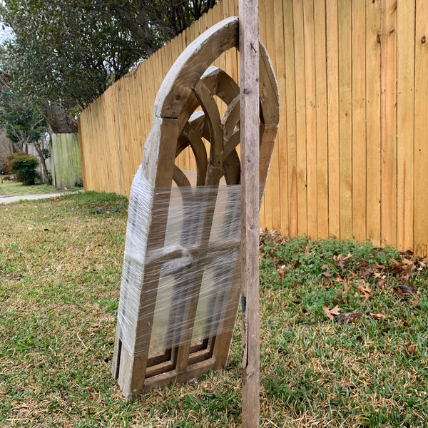 28",32",36" CATHEDRAL WINDOW WOOD 3PCS SET WESTERN HOME DECOR HANDMADE CRAFT NEW #EH11560