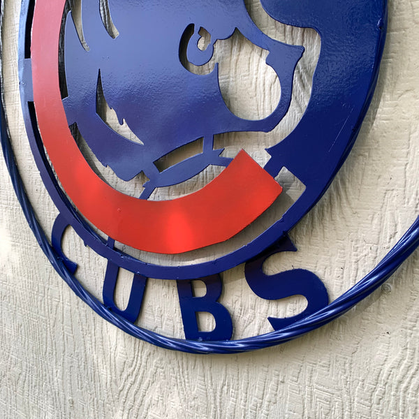 12", 18", 24", 32" CHICAGO CUBS CUSTOM METAL VINTAGE CRAFT TEAM SPORTS SIGN HANDMADE