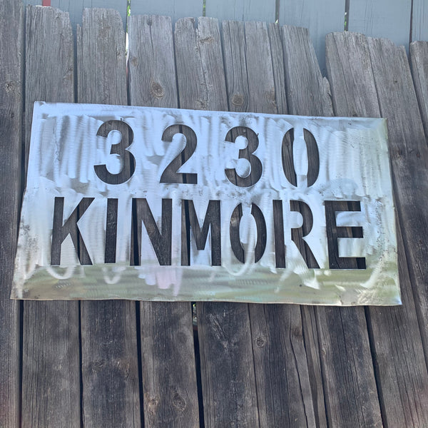 24" X 12" YOUR CUSTOM HOME ADDRESS NAME STAR METAL BARN METAL SIGN WESTERN HOME DECOR