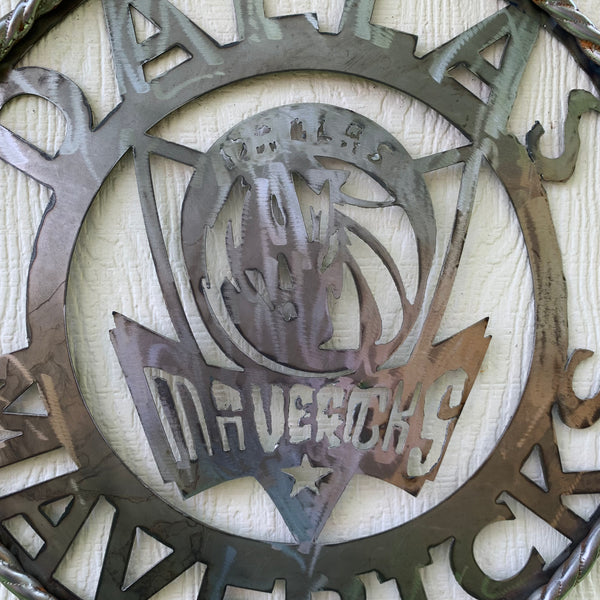 12",18", 24", 32",36" DALLAS MAVERICKS CUSTOM RAW METAL VINTAGE CRAFT TEAM SPORTS SIGN HANDMADE
