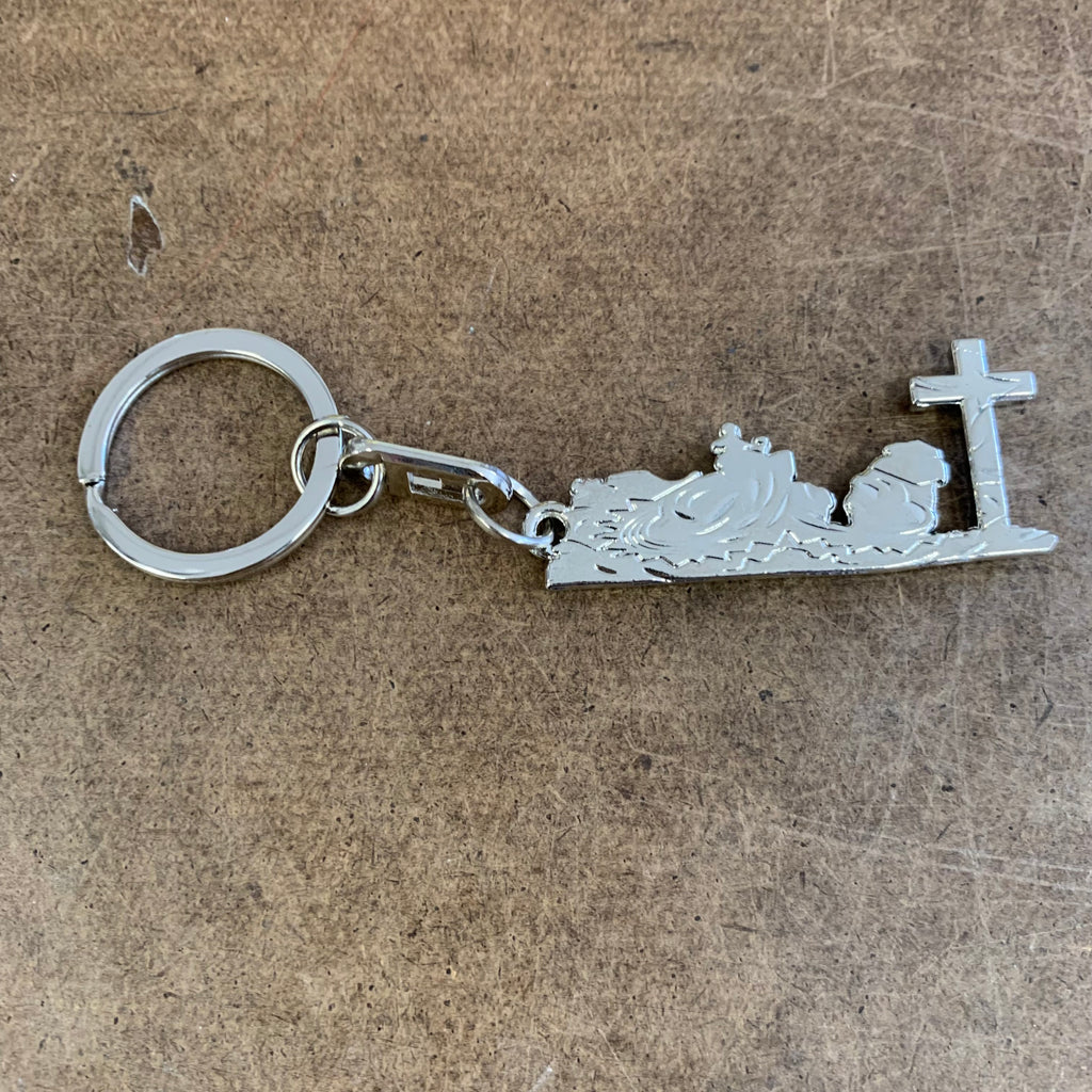 LG  COWBOY CHRUCH PRAYER KEYCHAIN METAL WESTERN FASHION STYLE ART NEW