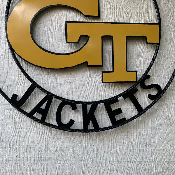 12", 18", 24", 32" GEORGIA TECH YELLOW JACKETS METAL SIGN VINTAGE CUSTOM TEAM ART