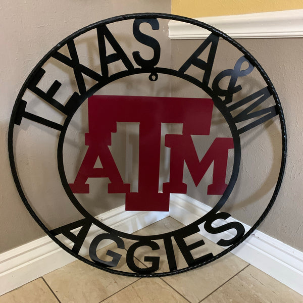 TEXAS A&M NO THUMBS GIGEM AGGIES METAL CUSTOM VINTAGE CRAFT WALL ART TEAM SIGN HANDMADE