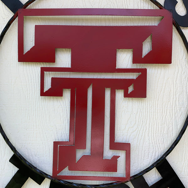 TEXAS TECH CUSTOM METAL VINTAGE CRAFT SIGN WESTERN HOME DECOR HANDMADE 12",18",24",32",36"