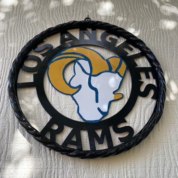 12", 18", 24", 32" LOS ANGES RAMS METAL CUSTOM VINTAGE CRAFT WALL ART TEAM SIGN HANDMADE