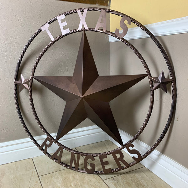 TEXAS RANGERS BRONZE LONE STAR METAL CUSTOM TEAM CRAFT WESTERN HOME DECOR CRAFT