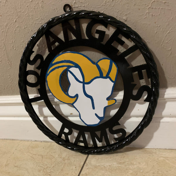 12", 18", 24", 32" LOS ANGES RAMS METAL CUSTOM VINTAGE CRAFT WALL ART TEAM SIGN HANDMADE