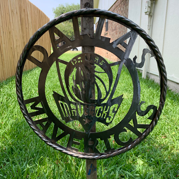 12",18", 24", 32",36" DALLAS MAVERICKS CUSTOM RAW METAL VINTAGE CRAFT TEAM SPORTS SIGN HANDMADE