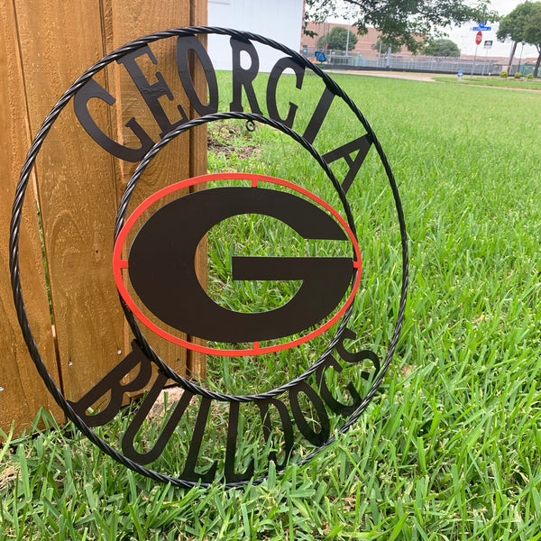 12", 18", 24", 32" GEORGIA BULLDOGS METAL SIGN VINTAGE CUSTOM TEAM ART