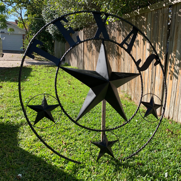 TEXAS GIANT BLACK LONE STAR METAL ART WESTERN HOME DECOR VINTAGE RUSTIC BRONZE COPPER 60", 5 FOOT, 72" 6 FOOT