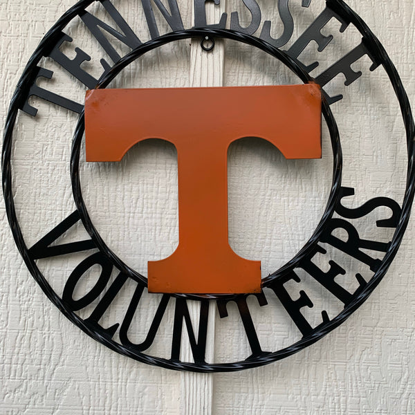 12", 18", 24", 32" TENNESSEE VOLUNTEERS CUSTOM METAL VINTAGE CRAFT SIGN TEAM