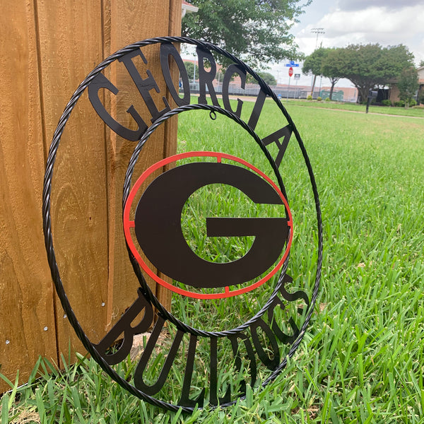 12", 18", 24", 32" GEORGIA BULLDOGS METAL SIGN VINTAGE CUSTOM TEAM ART