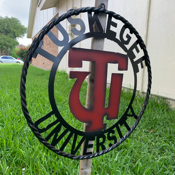 TUSKEGEE UNIV. METAL CUSTOM VINTAGE CRAFT TEAM SPORTS SIGN HANDMADE