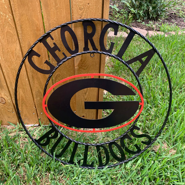 12", 18", 24", 32" GEORGIA BULLDOGS METAL SIGN VINTAGE CUSTOM TEAM ART
