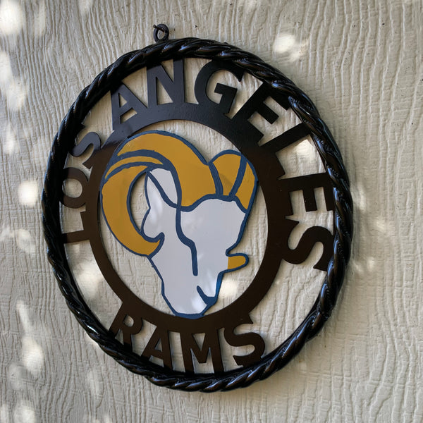 12", 18", 24", 32" LOS ANGES RAMS METAL CUSTOM VINTAGE CRAFT WALL ART TEAM SIGN HANDMADE