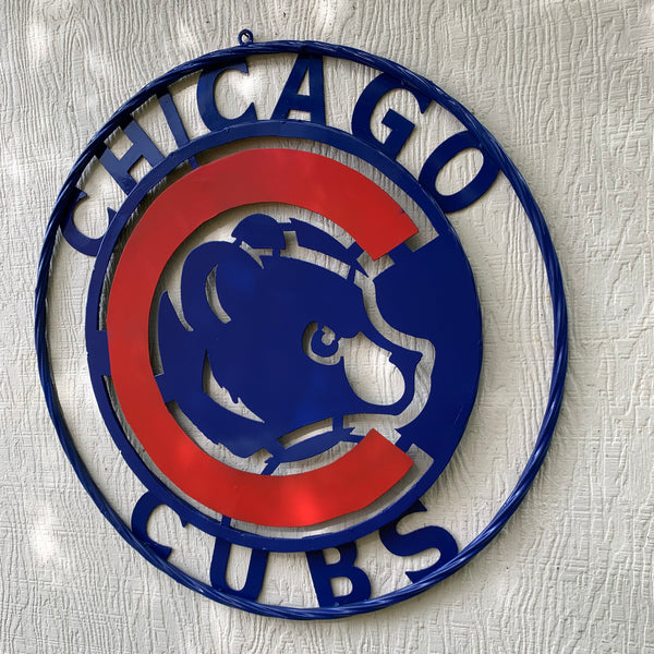 12", 18", 24", 32" CHICAGO CUBS CUSTOM METAL VINTAGE CRAFT TEAM SPORTS SIGN HANDMADE