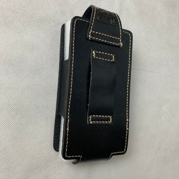 #WS341F 7" LONE STAR BLACK LEATHER POUCH EXTRA LARGE  BELT LOOP HOLSTER CELL PHONE CASE UNIVERSAL OVERSIZE--FREE SHIPPING