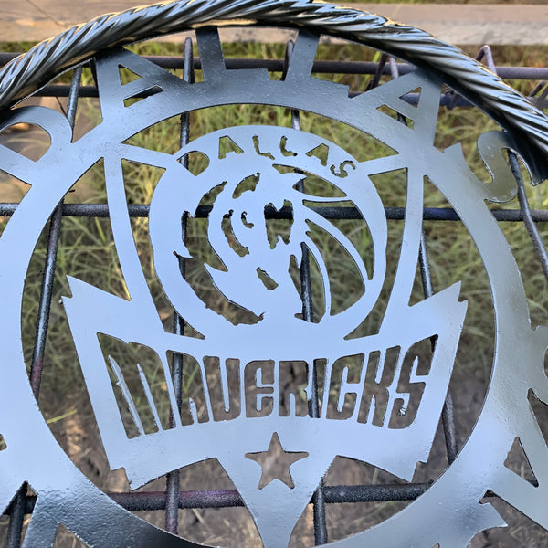 DALLAS MAVERICKS BLACK CUSTOM METAL VINTAGE CRAFT TEAM SPORTS SIGN HANDMADE 12",18",24",36"