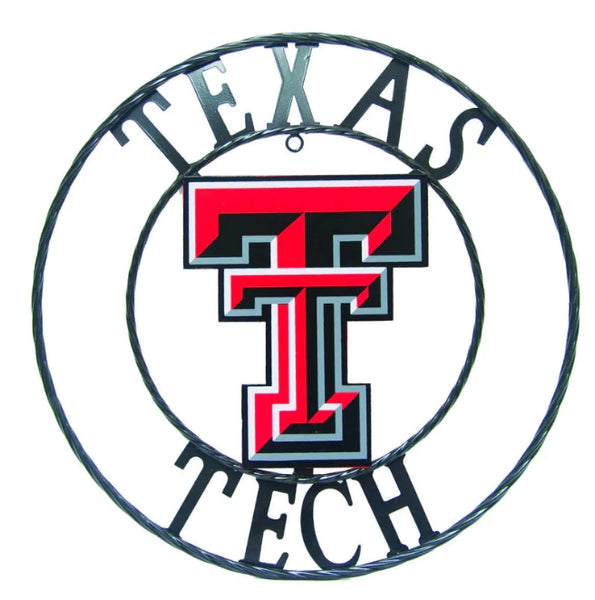 18",24" TEXAS TECH CUSTOM METAL VINTAGE CRAFT SIGN WESTERN HOME DECOR