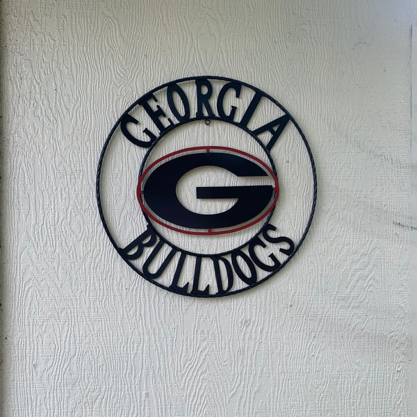12", 18", 24", 32" GEORGIA BULLDOGS METAL SIGN VINTAGE CUSTOM TEAM ART