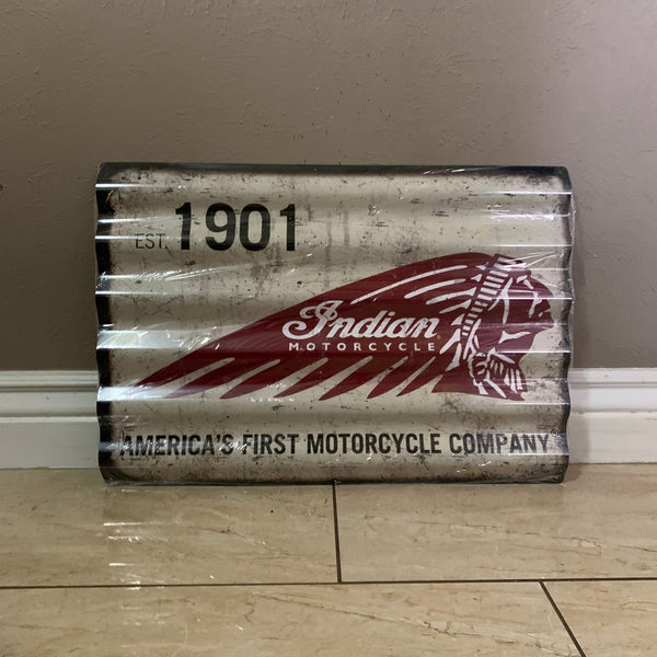 ITEM#COIND INDIAN MOTORCYCLES 24" X 18" TIN SIGN METAL ART WESTERN HOME DECOR CRAFT