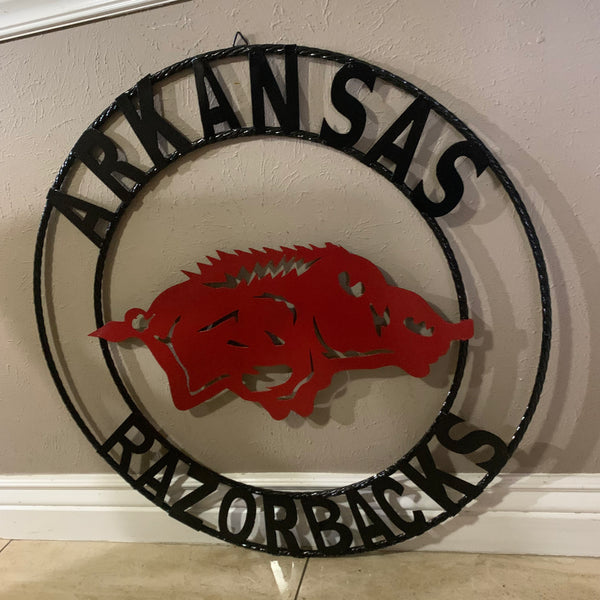 ARKANSAS RAZORBACKS CUSTOM METAL VINTAGE CRAFT TEAM SIGN OFFICIAL LICENSED PRODUCT