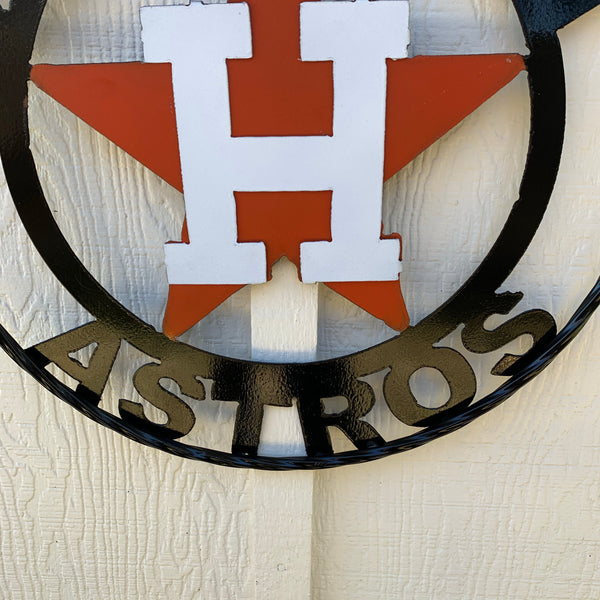 12",18",24",32",36" HOUSTON ASTROS CUSTOM METAL VINTAGE CRAFT SIGN TEAM HANDMADE