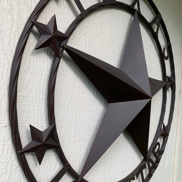 TEXAS LONESTAR METAL ART WESTERN HOME WALL DECOR RUSTIC VINTAGE BROWN NEW, SIZE:24",32",36",40",42",44",46",50"