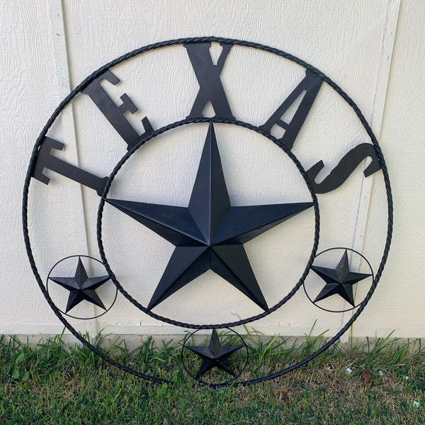 TEXAS GIANT BLACK LONE STAR METAL ART WESTERN HOME DECOR VINTAGE RUSTIC BRONZE COPPER 60", 5 FOOT, 72" 6 FOOT