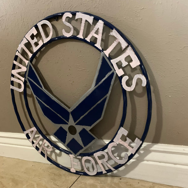 24" US AIRFORCE MILITARY METAL WALL ART WESTERN HOME DECOR NEW