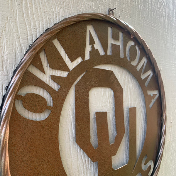 12",18",24",32" OU SOONERS HAMMERED COPPER CUSTOM METAL VINTAGE CRAFT TEAM SIGN HANDMADE CRAFT