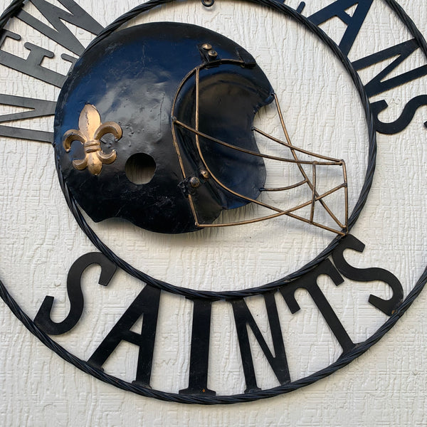 18", 24", 32" NEW ORLEANS SAINTS METAL WALL ART WESTERN HOME DECOR VINTAGE RUSTIC BROWN ART NEW