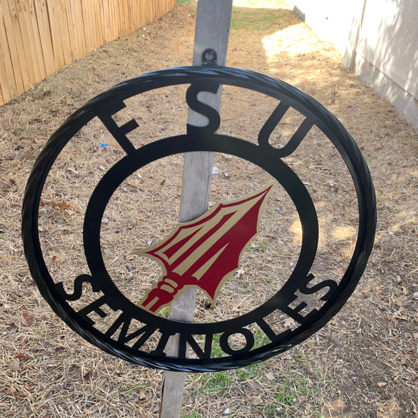 12", 18", 24", 32" FSU SEMINOLES FLORIDA METAL CUSTOM VINTAGE CRAFT TEAM SIGN